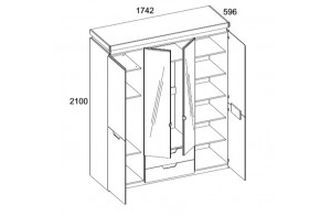 Шкаф Torino 4DG2S Z
