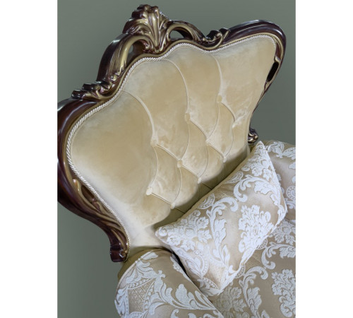 Кресло Лорена (темный орех, калифорния айвори) Кресло Лорена (темный орех, калифорния айвори)