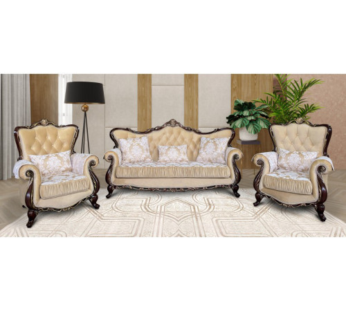 Кресло Лорена (темный орех, калифорния айвори) Кресло Лорена (темный орех, калифорния айвори)