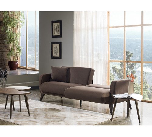 Трехместный Диван-кровать Flexy Флекси (коричневый)