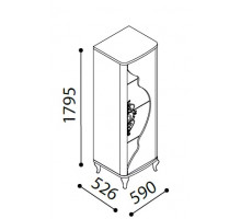 Шкаф витрина Легенда венге LEGN-12 венге Шкаф витрина Легенда венге LEGN-12 венге