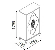 Шкаф витрина 2-х дверная Легенда LEGN-13 венге Шкаф витрина 2-х дверная Легенда LEGN-13 венге