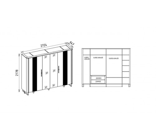 Шкаф шестидверный Миранте (Mirante) MINT-34 Шкаф шестидверный Миранте (Mirante) MINT-34
