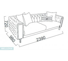 Трехместный диван Монтего MONT-02 Трехместный диван Монтего MONT-02