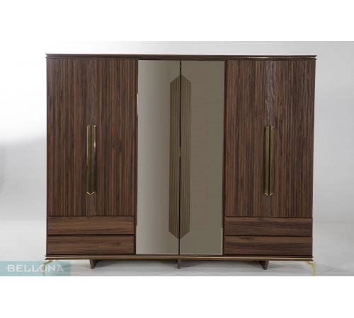 Шестистворчатый шкаф Монтего MONT-34 Шестистворчатый шкаф Монтего MONT-34