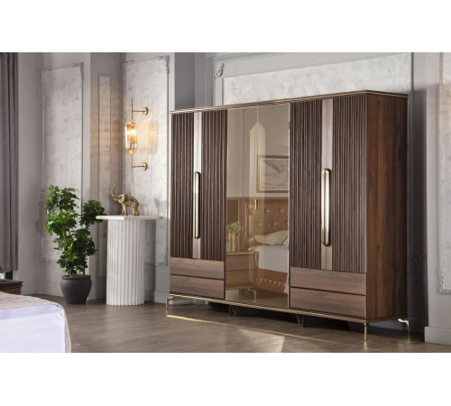 Шестистворчатый шкаф Монтего MONT-34 Шестистворчатый шкаф Монтего MONT-34