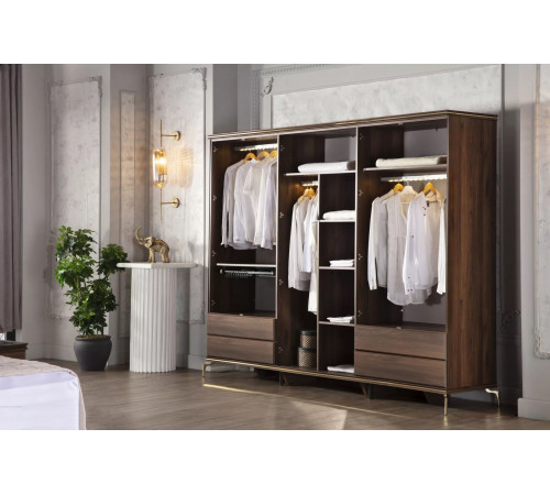 Шестистворчатый шкаф Монтего MONT-34 Шестистворчатый шкаф Монтего MONT-34