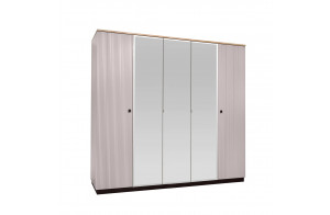 Пятистворатый шкаф для одежды Мадрид (Кашемир эмаль)