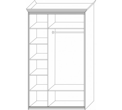 Шкаф 3-х дверный с глухой и зеркальной дверью Неаполь Ясень анкор светлый (патина "серебро") Шкаф 3-х дверный с глухой и зеркальной дверью Неаполь Ясень анкор светлый (патина "серебро")
