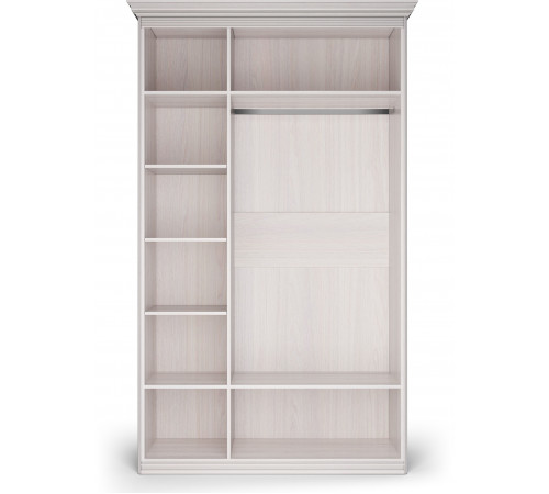 Шкаф 3-х дверный с глухой и зеркальной дверью Неаполь Ясень анкор светлый (патина "серебро") Шкаф 3-х дверный с глухой и зеркальной дверью Неаполь Ясень анкор светлый (патина "серебро")