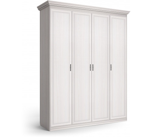 Шкаф 4-х дверный Неаполь Ясень анкор светлый (патина "серебро") Шкаф 4-х дверный Неаполь Ясень анкор светлый (патина "серебро")