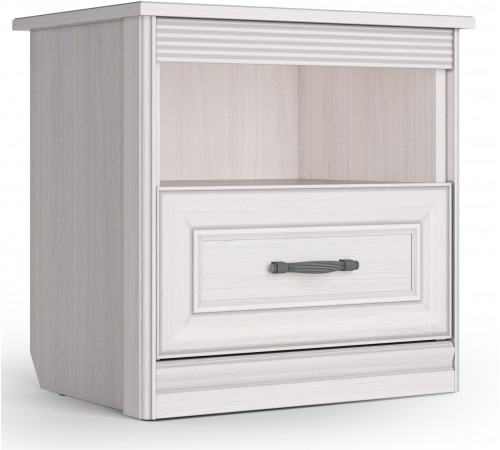 Тумба прикроватная с нишей Неаполь Ясень анкор светлый (патина "серебро") Тумба прикроватная с нишей Неаполь Ясень анкор светлый (патина "серебро")