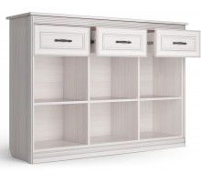 Большой комод Неаполь Ясень анкор светлый (патина "серебро") Большой комод Неаполь Ясень анкор светлый (патина "серебро")