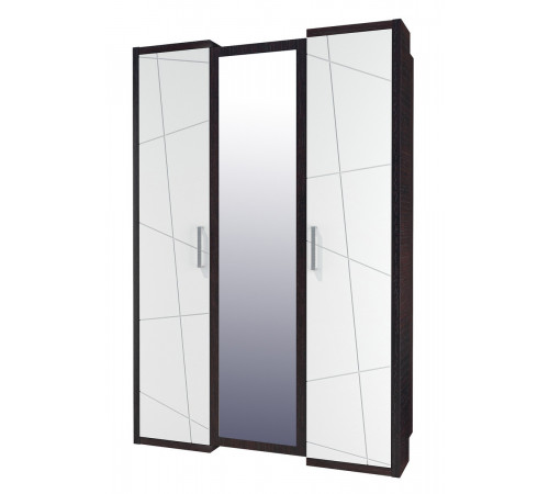 Трехдверный шкаф гардероб для одежды с зеркалом Барселона МН-115-03-220