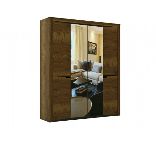 Четырехстворчатый шкаф для одежды Г-12 (ДГТ) Гарда с зеркалом Четырехстворчатый шкаф для одежды Г-12 (ДГТ) Гарда с зеркалом