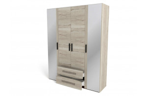 Четырехстворчатый шкаф для одежды СМ-13 Мале с зеркалом
