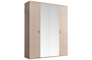 Четырехстворчатый шкаф для одежды с зеркалом Rimini РМШ1/4 (латте) Четырехстворчатый шкаф для одежды с зеркалом Rimini РМШ1/4 (латте)