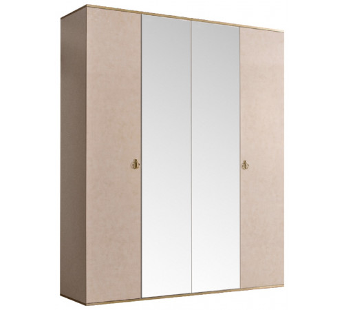 Четырехстворчатый шкаф для одежды с зеркалом Rimini РМШ1/4 (латте) Четырехстворчатый шкаф для одежды с зеркалом Rimini РМШ1/4 (латте)