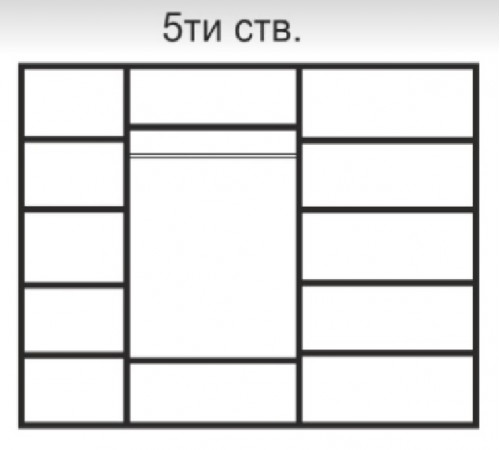 Пятистворчатый шкаф для одежды Rimini Solo РМШ2/5 (s) (черный) Пятистворчатый шкаф для одежды Rimini Solo РМШ2/5 (s) (черный)