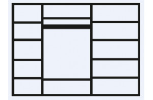 Пятистворчатый шкаф для одежды Амели АМШ2/5 (дуб) Пятистворчатый шкаф для одежды Амели АМШ2/5 (дуб)