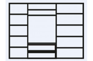Пятистворчатый шкаф для одежды с зеркалом Венеция ВНШ1/51 (дуб седан) Пятистворчатый шкаф для одежды с зеркалом Венеция ВНШ1/51 (дуб седан)