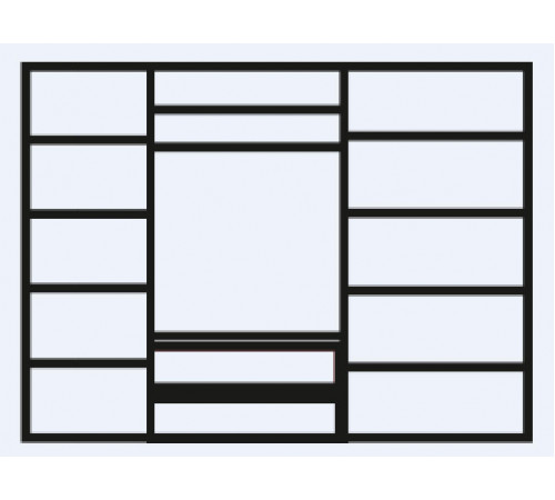 Пятистворчатый шкаф для одежды с зеркалом Венеция ВНШ1/51 (дуб седан) Пятистворчатый шкаф для одежды с зеркалом Венеция ВНШ1/51 (дуб седан)