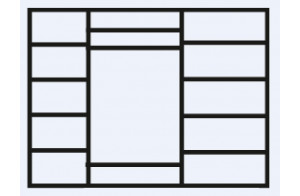 Пятистворчатый шкаф для одежды Венеция ВНШ2/5 (дуб седан) Пятистворчатый шкаф для одежды Венеция ВНШ2/5 (дуб седан)