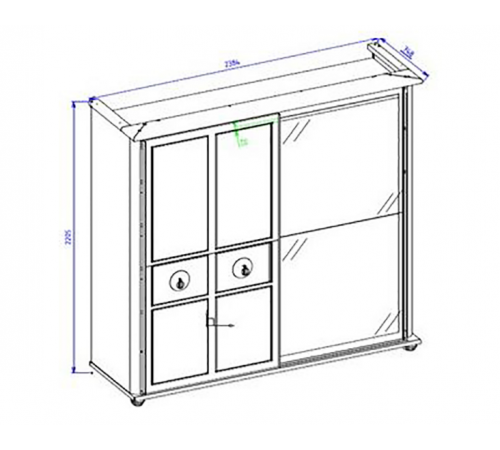 Шкаф-купе платяной Мистраль (Mistral) Шкаф-купе платяной Мистраль (Mistral)