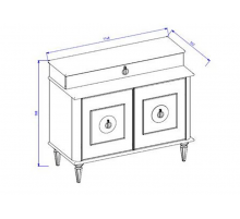 Комод-туалетный столик Мистраль (Mistral) MIST-23 Комод-туалетный столик Мистраль (Mistral) MIST-23