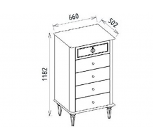 Комод высокий Мистраль (Mistral) MIST-28 Комод высокий Мистраль (Mistral) MIST-28