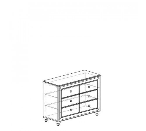 Комод для белья Афины 362 кремовый белый