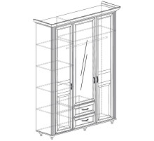 Трехдверный шкаф для одежды Ралли 863