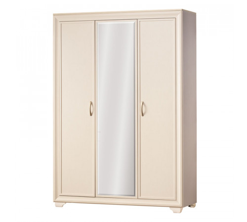 Трехдверный шкаф Афины кремовый белый 361
