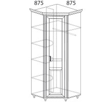 Угловой шкаф для одежды Ралли 862